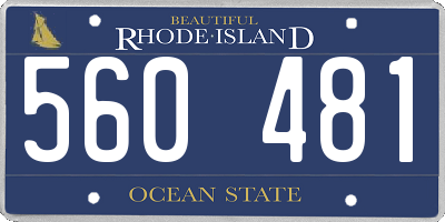 RI license plate 560481