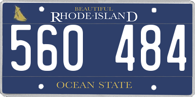 RI license plate 560484