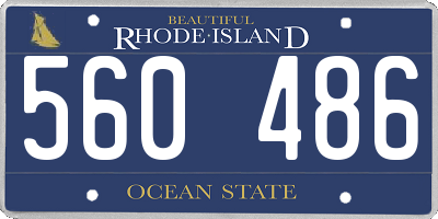 RI license plate 560486