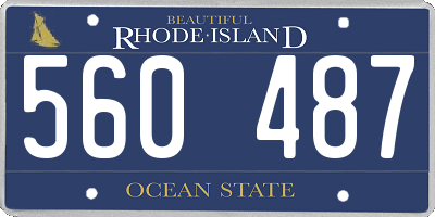 RI license plate 560487