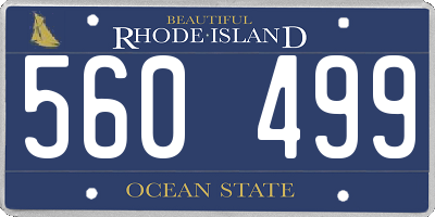 RI license plate 560499