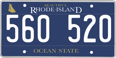 RI license plate 560520
