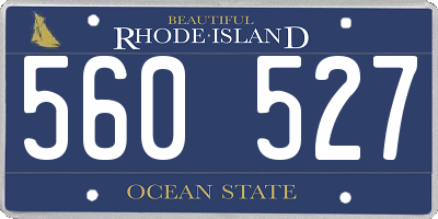 RI license plate 560527