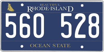 RI license plate 560528