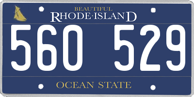 RI license plate 560529