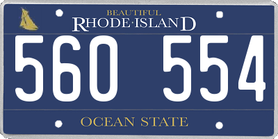RI license plate 560554
