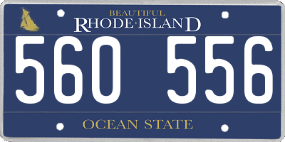 RI license plate 560556