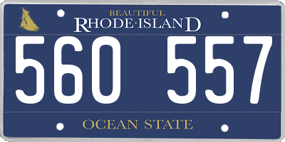 RI license plate 560557