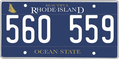 RI license plate 560559