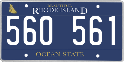 RI license plate 560561