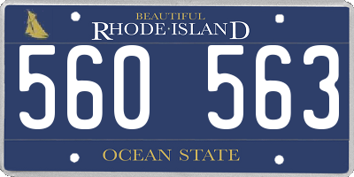 RI license plate 560563
