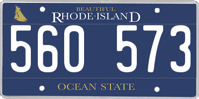 RI license plate 560573