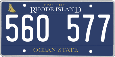 RI license plate 560577