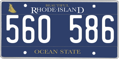 RI license plate 560586