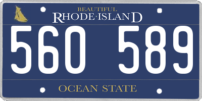 RI license plate 560589
