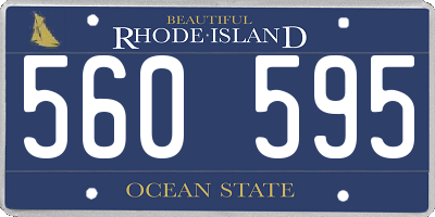 RI license plate 560595