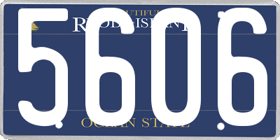 RI license plate 5606