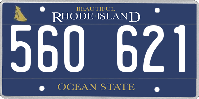 RI license plate 560621