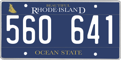 RI license plate 560641