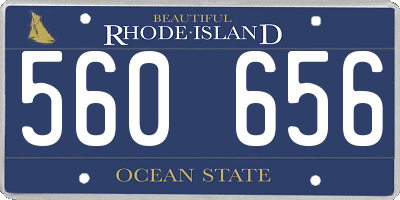 RI license plate 560656