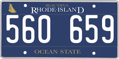 RI license plate 560659