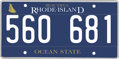 RI license plate 560681