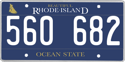 RI license plate 560682