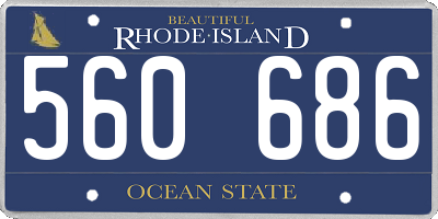 RI license plate 560686