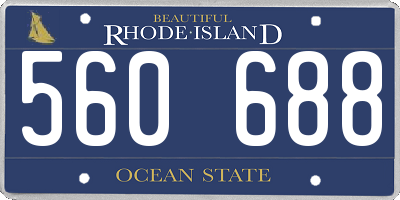 RI license plate 560688