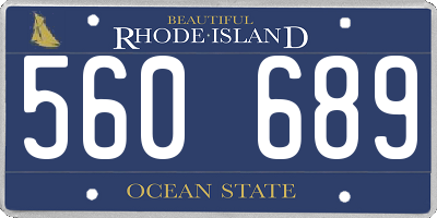 RI license plate 560689