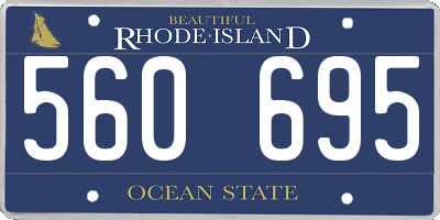 RI license plate 560695