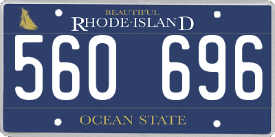 RI license plate 560696