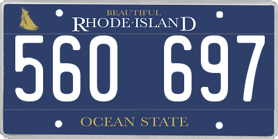 RI license plate 560697