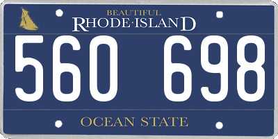RI license plate 560698