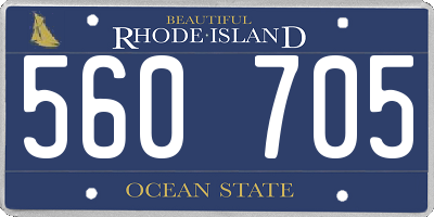 RI license plate 560705