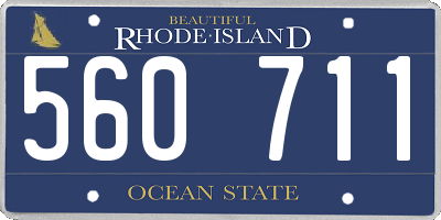 RI license plate 560711