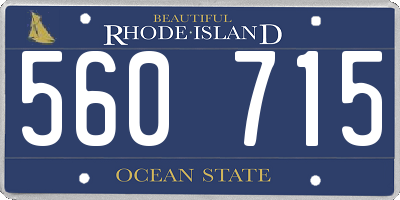 RI license plate 560715