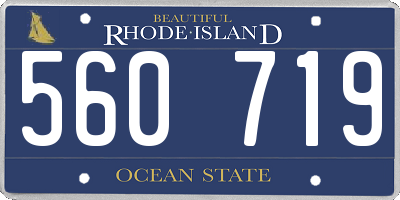 RI license plate 560719