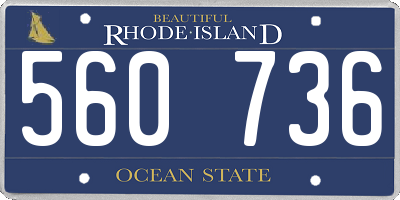 RI license plate 560736