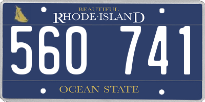 RI license plate 560741