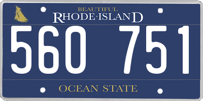 RI license plate 560751