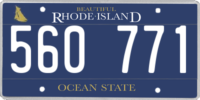 RI license plate 560771
