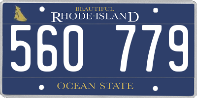 RI license plate 560779