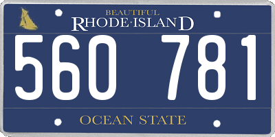 RI license plate 560781