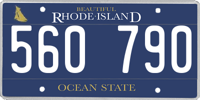 RI license plate 560790