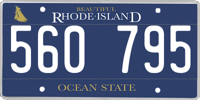 RI license plate 560795
