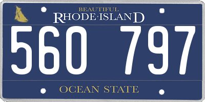 RI license plate 560797