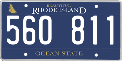 RI license plate 560811