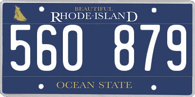 RI license plate 560879
