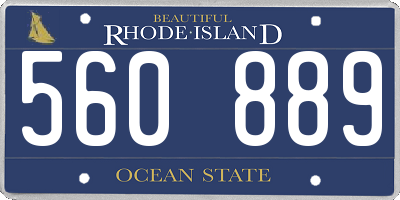 RI license plate 560889